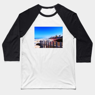 House on the shore blue sky ocean San Diego California Baseball T-Shirt